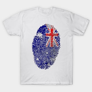 Australia Flag - Australian Flag - AU Flag Fingerprint T-Shirt